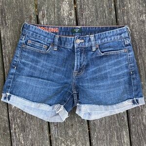 J.crew hipslung cutoff denim shorts size 4